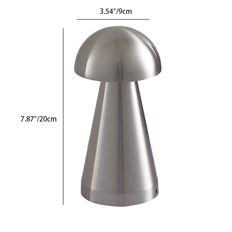 مصباح طاولة LED بالفطر الحديد المطاوع الفاخر الحديث مع منفذ USB 