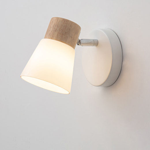 Moderne minimalistische Horn-Gummiholz-Eisen-Glas 1/2 Licht Wandlampe Wandleuchte 