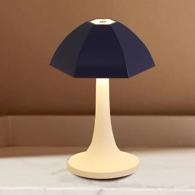 Lámpara de Mesa USB LED PE de Hierro Creativa Contemporánea con Forma de Hongo para Dormitorio 