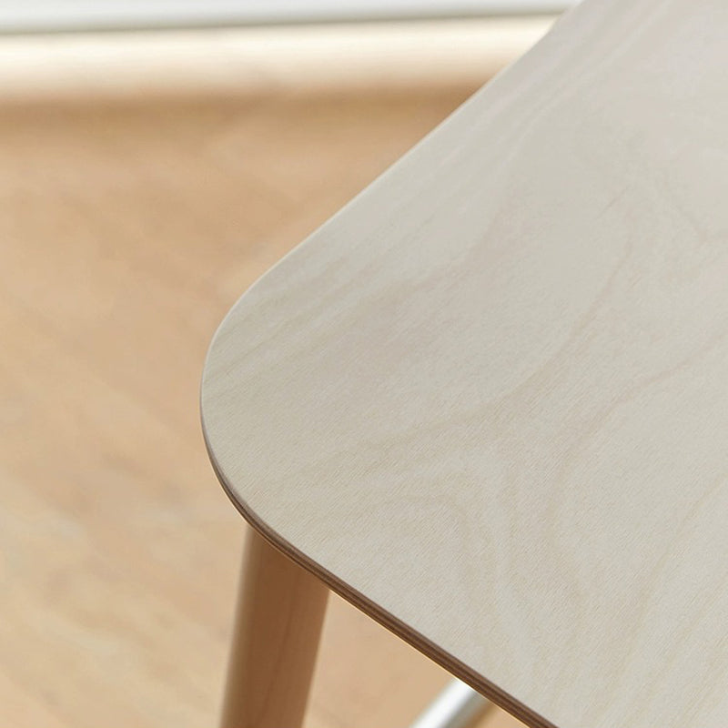 Contemporary Nordic Birch Plywood Rectangular Bar Stool Footrest For Kitchen
