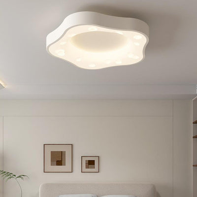 Moderne minimalistische Käsecreme Acryl Eisen LED Unterputz Deckenleuchte für Schlafzimmer 