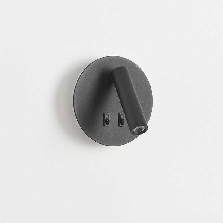 Applique murale LED circulaire rotative en fer et aluminium de simplicité moderne pour chambre 