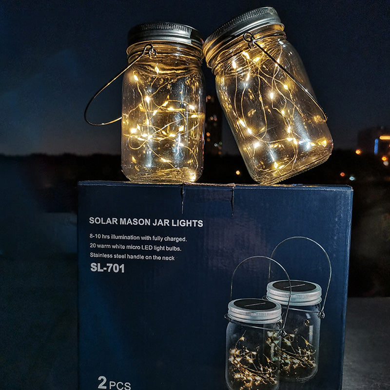 Luces de cadena LED en forma de estrella de alambre de cobre de acero inoxidable con vidrio solar impermeable de estilo Art Deco moderno para iluminación exterior de jardín 