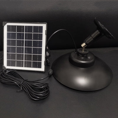 Luz colgante LED de disco semicircular impermeable solar retro contemporáneo de ABS para jardín 