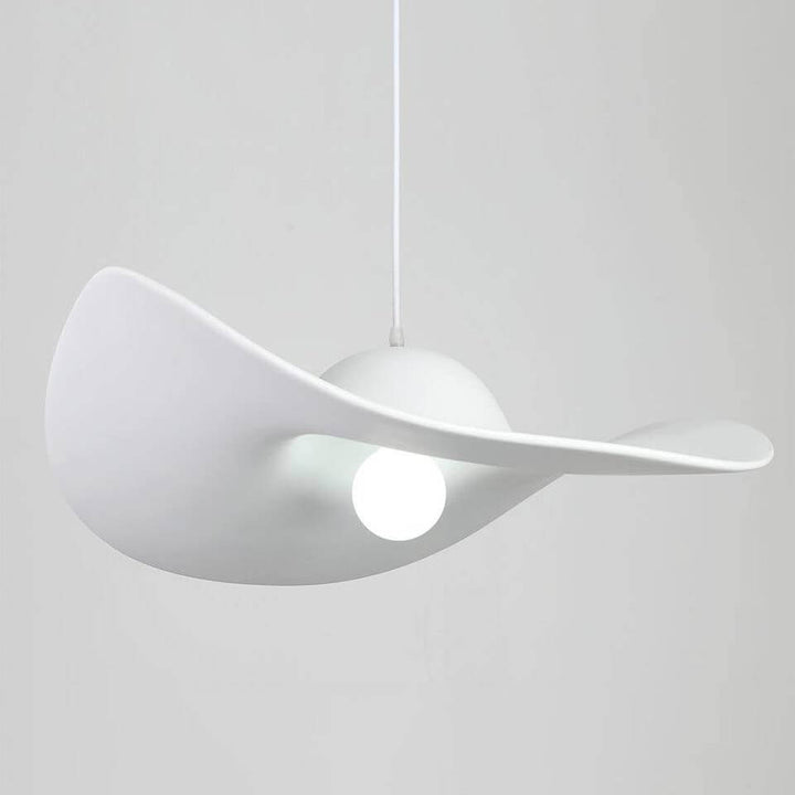 Contemporary Nordic Hat Design Resin 1-Light Pendant Light For Living Room