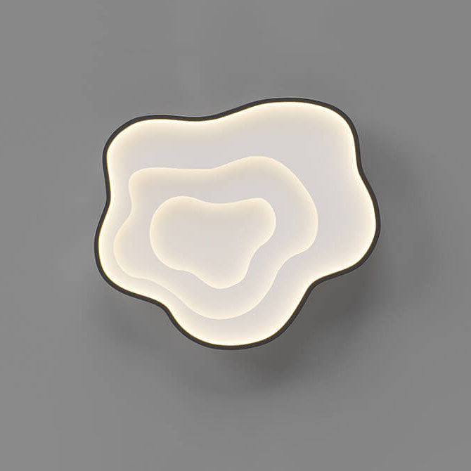 Lampe LED en forme de nuage, couleur unie, moderne et créative, en fer, en aluminium, acrylique, encastré 