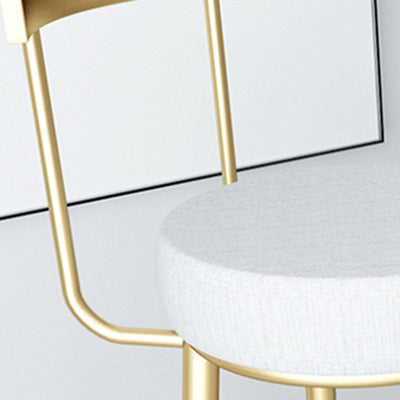 Tabouret de bar rond en fer minimaliste moderne avec dossier et repose-pieds pour cuisine 