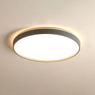 Modern Simple Round Solid Color Acrylic LED Flush Mount Ceiling Light