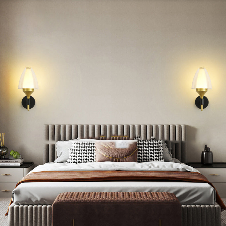 Applique murale LED en fer acrylique ronde minimaliste moderne pour salon 