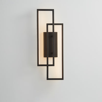 Moderne Mid-Century Wandleuchte aus Kupfer im rechteckigen geometrischen Design mit LED für das Bett 
