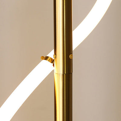 Moderne minimalistische Linie Eisen Silikon LED Stehlampe für Wohnzimmer 