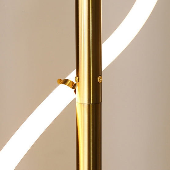 Moderne minimalistische Linie Eisen Silikon LED Stehlampe für Wohnzimmer 