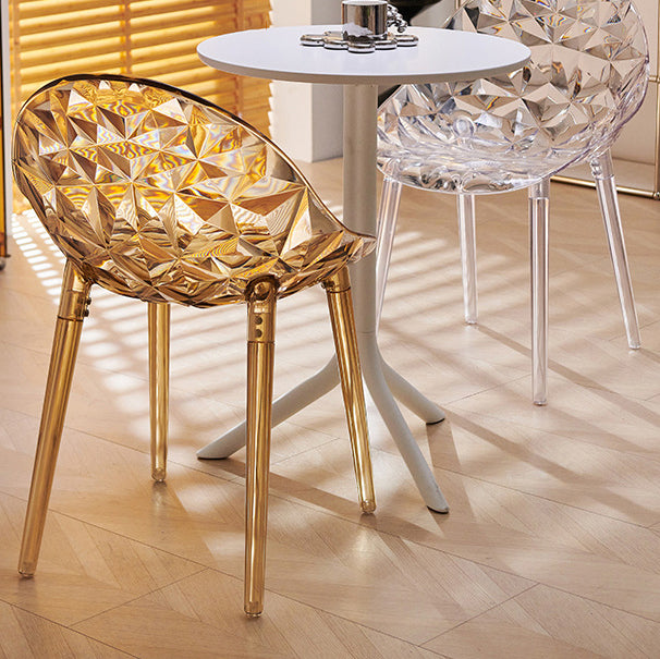 Respaldo de silla de comedor contemporánea nórdica de forma redonda de diamante de PC para comedor 