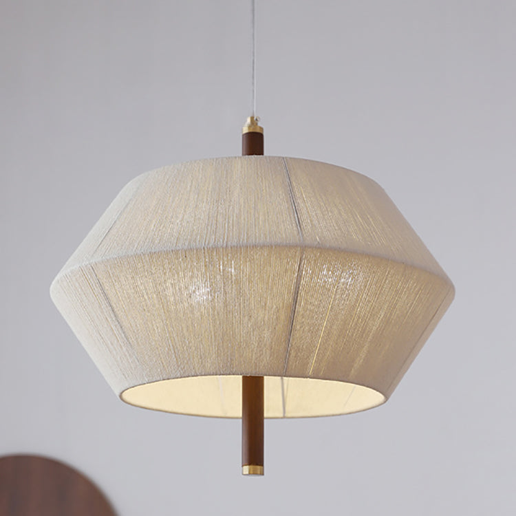Traditioneller Vintage-Kronleuchter aus Hanfseil, runder Schirm, Holz, 3 Lichter, für Wohnzimmer 