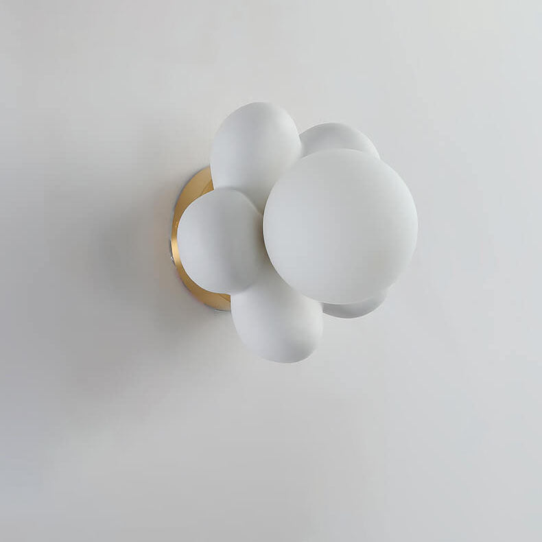Macaron Creative Ceramic Sunflower Glass 1-Light Wall Sconce Lamp