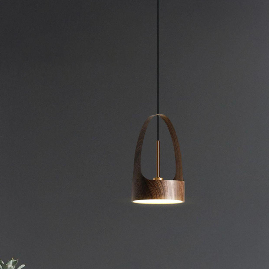 Lámpara colgante LED de hierro acrílico redonda contemporánea escandinava para dormitorio 