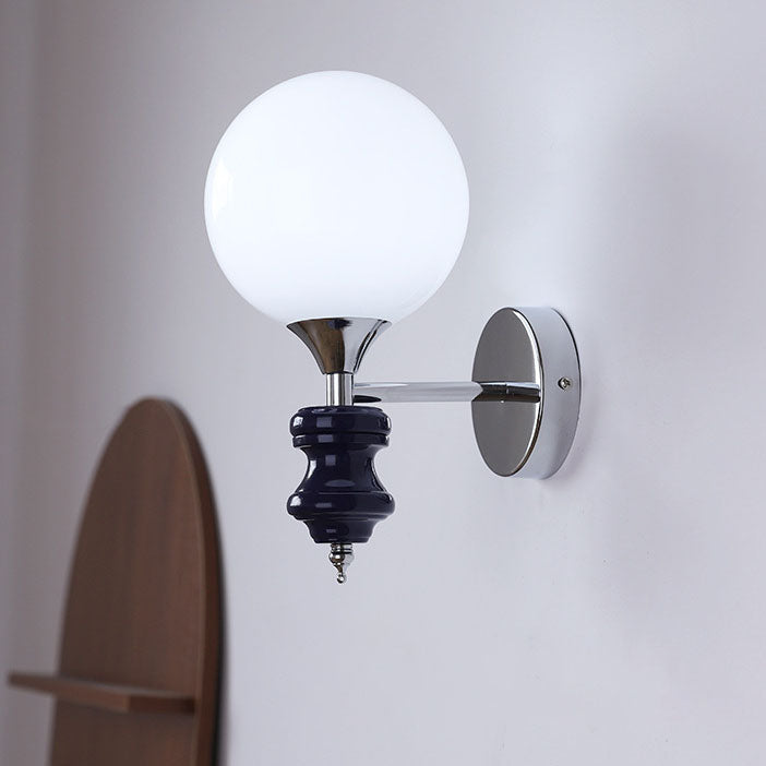 Zeitgenössische Einfachheit Magic Bean Eisen Silber Finish Rahmen 1-Licht Wandleuchte für Wohnzimmer 