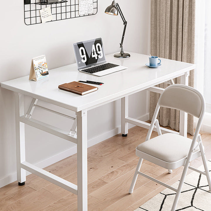 Bureaux rectangulaires en MDF acier de simplicité moderne pliables pour bureau à domicile 