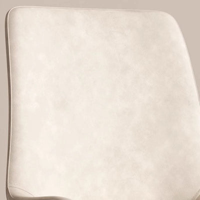Chaise de salle à manger contemporaine en cuir scandinave en acier au carbone avec dossier carré incurvé en éponge pour salle à manger 