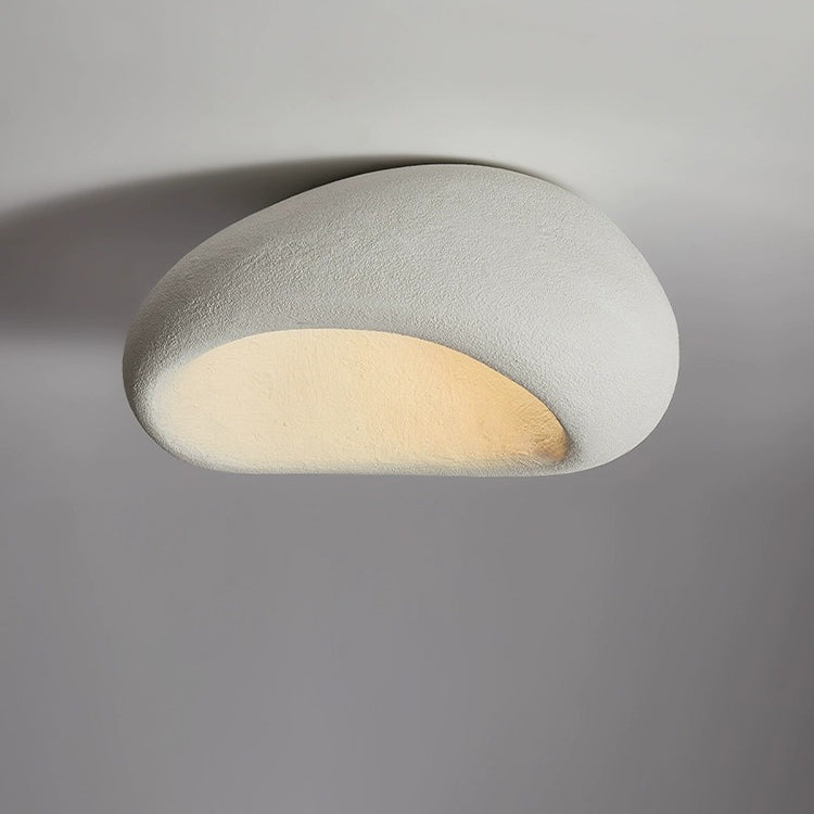 Plafonnier encastré à 1 lumière en mousse japonaise traditionnelle creusée pour salle à manger 