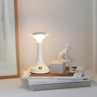 Modern Minimalist Round Iron Acrylic LED Table Lamp For Bedroom