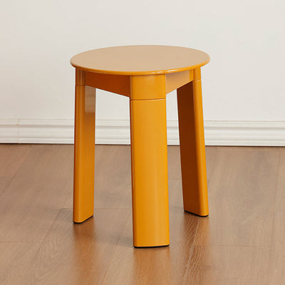 Tabouret bas en plastique ABS à base triangulaire rectangulaire ronde créative contemporaine pour salon 