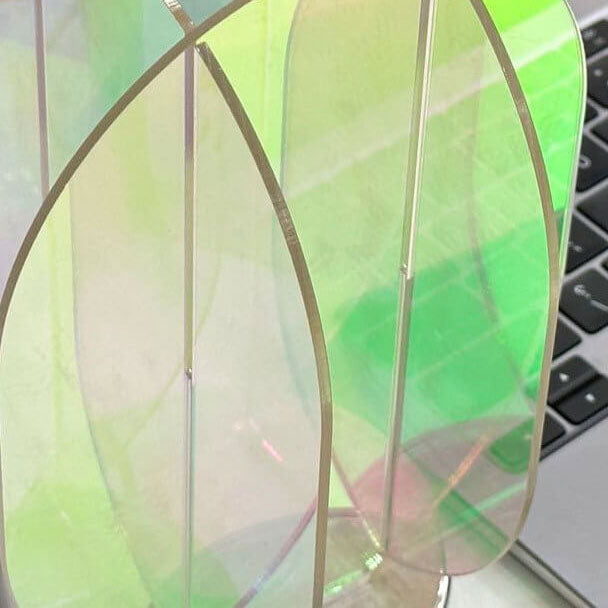 Modern Minimalist Clear Dazzle Acrylic Iron USB Geometry LED Art Decoration Table Lamp For Bedroom
