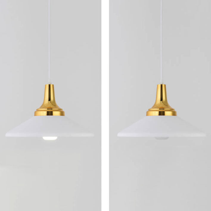 Lámpara colgante contemporánea nórdica de aluminio color macaron con diseño triangular de 1 luz para sala de estar 