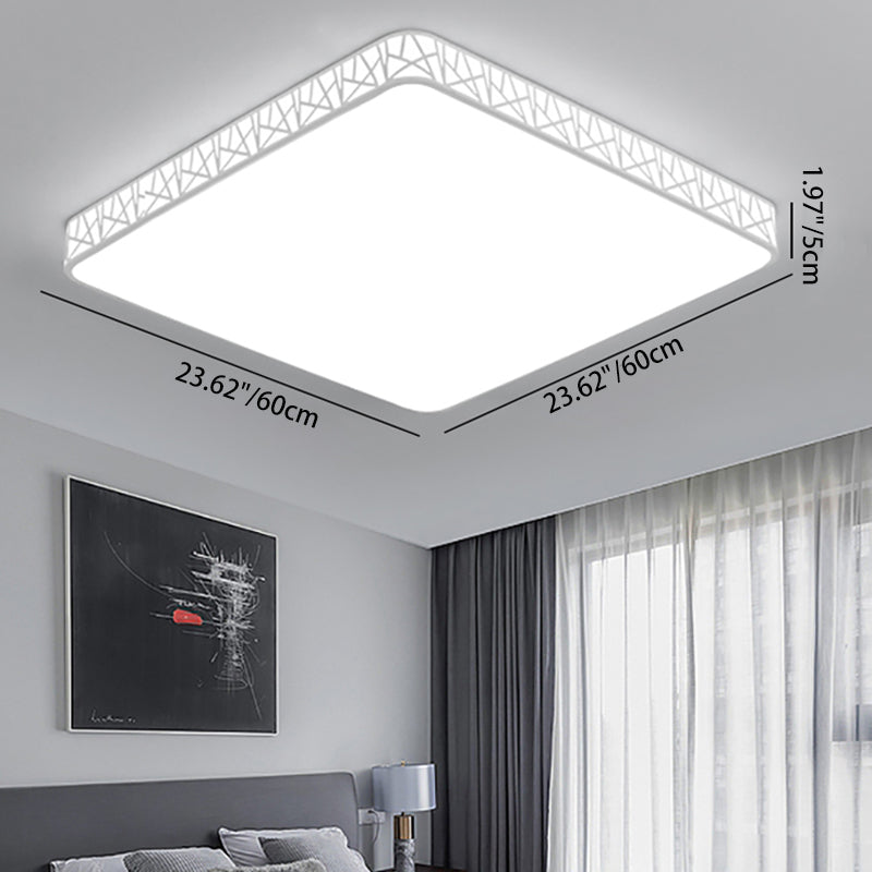 Moderne minimalistische quadratische Acryleisen LED-Deckenleuchte für Schlafzimmer 