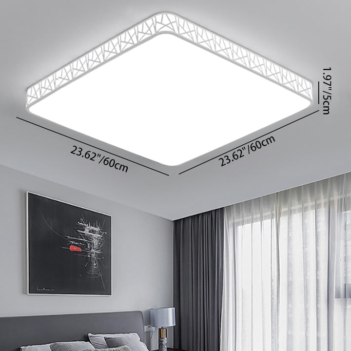 Moderne minimalistische quadratische Acryleisen LED-Deckenleuchte für Schlafzimmer 