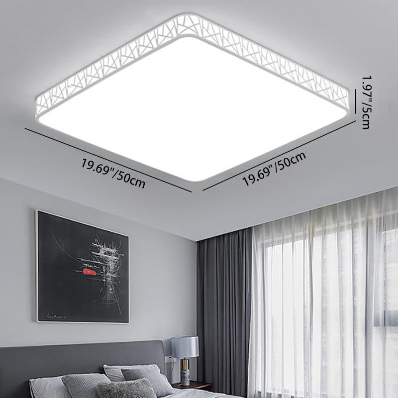 Moderne minimalistische quadratische Acryleisen LED-Deckenleuchte für Schlafzimmer 