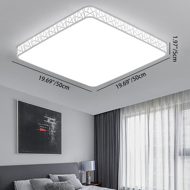 Moderne minimalistische quadratische Acryleisen LED-Deckenleuchte für Schlafzimmer 