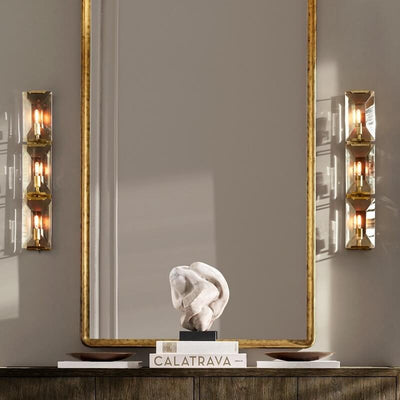 Modern Creative Light Luxury Crystal Square 1/3-Light Wall Sconce Lamp