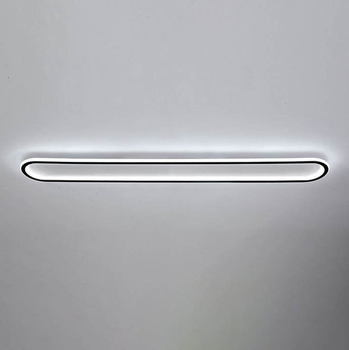 Moderne minimalistische lange Eisen-Silikon-LED-Deckenleuchte für das Schlafzimmer 