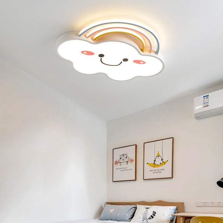 Zeitgenössische kreative Regenbogen-Wolke Acryl Schatten LED Unterputz Deckenleuchte für Schlafzimmer 