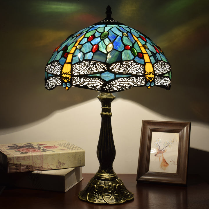 Lampe de table Tiffany en alliage d&