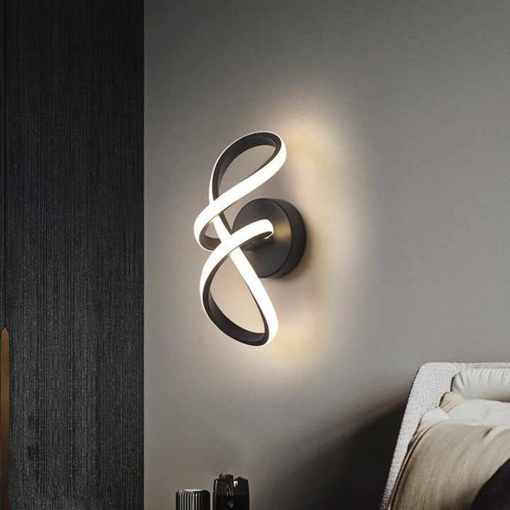 Moderne minimalistische Bogen Metall Acryl LED Wandleuchte Lampe für Wohnzimmer 