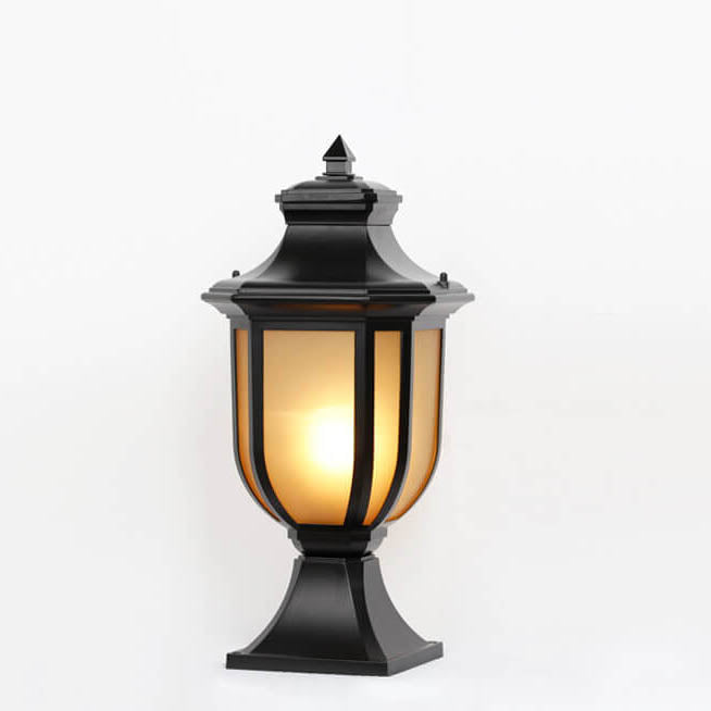 Traditional European Glass Aluminum Cage 1-Light Outdoor Waterproof Landscape Light For Outdoor