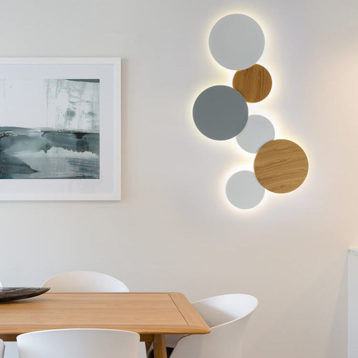 Moderne minimalistische runde Eclipse Eisen LED Wandleuchte Lampe für Wohnzimmer 
