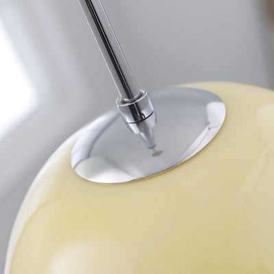 Moderne minimalistische runde Kugel Glas Eisen 1-Licht Pendelleuchte für Wohnzimmer 