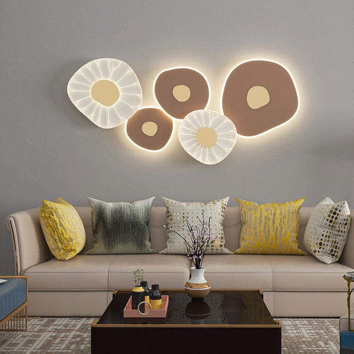 Moderne Luxus Lotus Blatt Design Eisen Acryl LED Wand Leuchte Lampe Für Wohnzimmer 