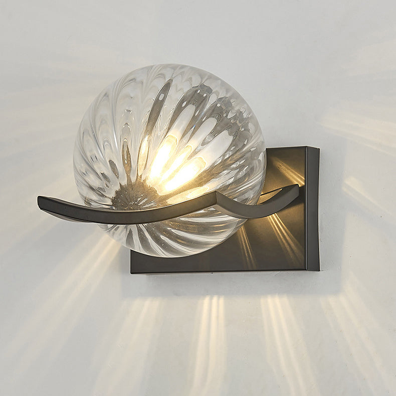 Moderne Einfachheit Eisen Wasser Muster Glas Ball Schatten 1-Licht Wand Leuchte Lampe Für Schlafzimmer 