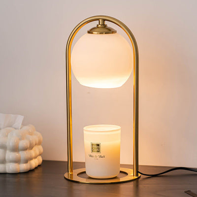 Lampe de table en cire fondante à 1 lumière avec base en matériel blanc crème simple nordique 