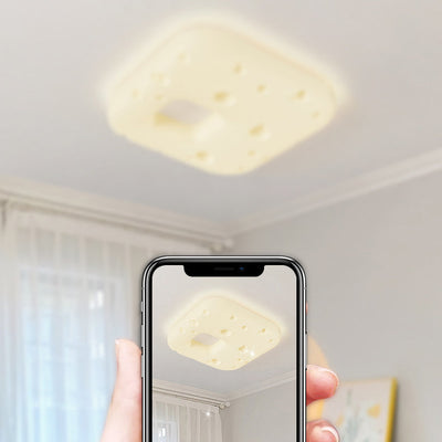 تصميم ملفات تعريف الارتباط الكريمية النوردية المعاصرة مربع PE ظل LED ضوء سقف مثبت لغرفة المعيشة 