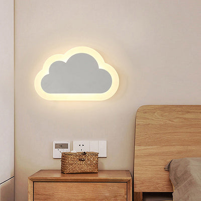 Zeitgenössische Einfachheit Aluminium Wolke Rahmen Silikon Streifen LED Kinder Wand Leuchte Lampe Für Schlafzimmer 