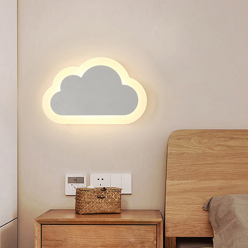 Zeitgenössische Einfachheit Aluminium Wolke Rahmen Silikon Streifen LED Kinder Wand Leuchte Lampe Für Schlafzimmer 