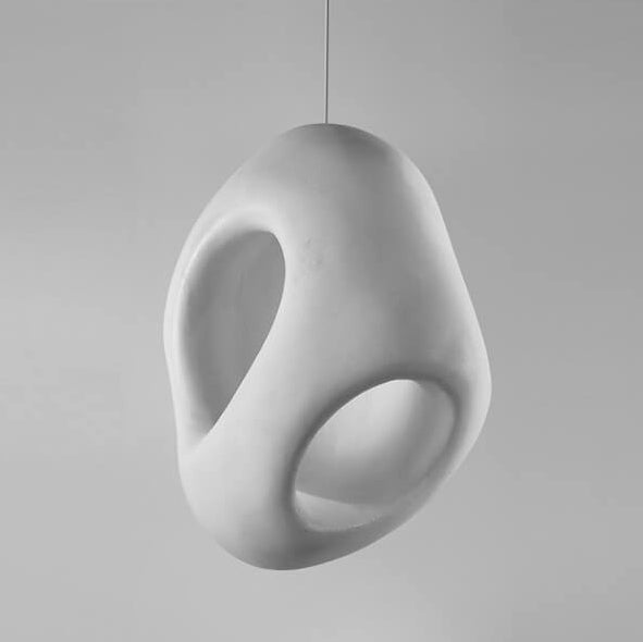 Lámpara colgante de 1 luz de escultura de poliestireno con forma especial creativa minimalista japonesa 