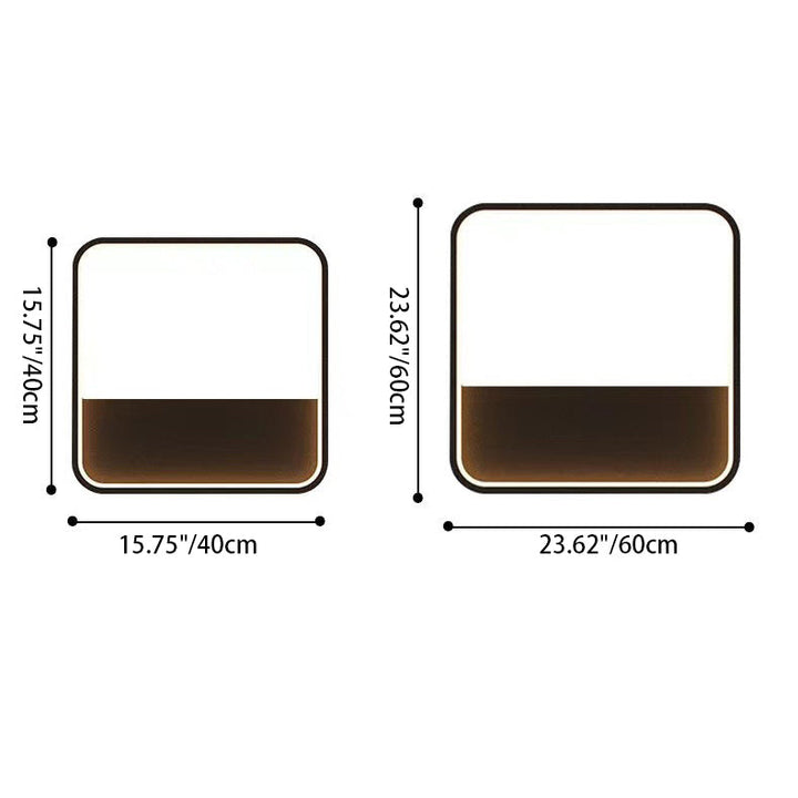 Aplique de pared LED impermeable para exterior con marco geométrico cuadrado de aluminio y acero inoxidable, estilo minimalista moderno, para jardín 
