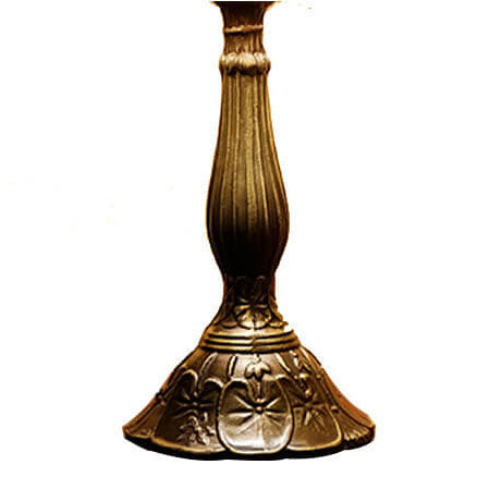Retro Tiffany-Pfingstrosen-Muster Buntglas-Kuppel 1-Licht Tischlampe 