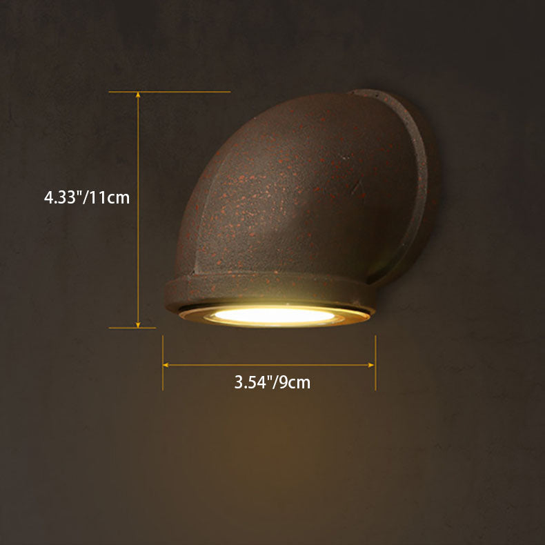 Zeitgenössische industrielle Röhreneisen LED Wandleuchte Lampe für Wohnzimmer
